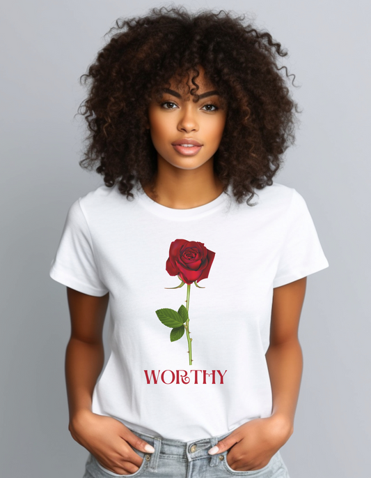 Worthy Rose Sweatshirt Selflove Selfcare Self Worth Worthy of Love Sweatshirt Rose For Her Floral Gifts Rose Gift Women Graphic Sweatshirt