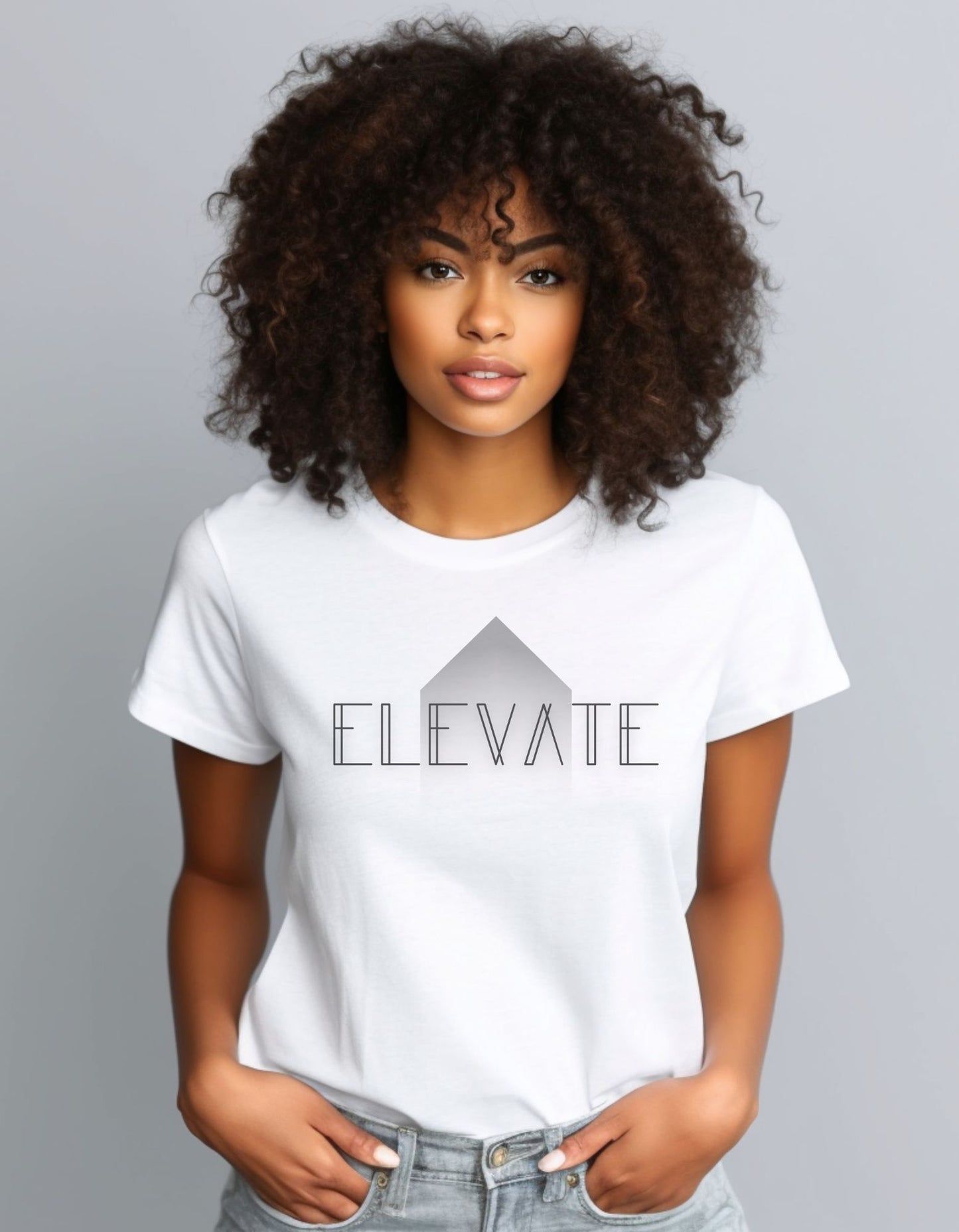 -Elevate Positive Thoughts Tee Growth Arrow T-shirt Motivational Shirt Businesswomen Shirt, Trending Right Now, Women's Graphic T-shirt