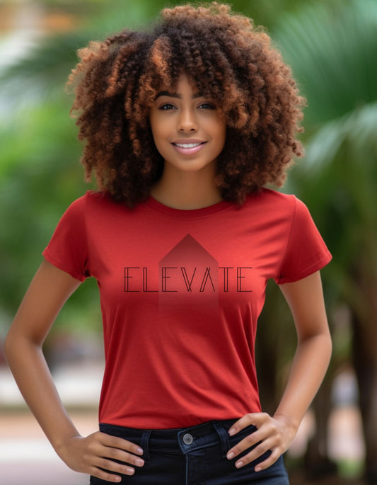 -Elevate Positive Thoughts Tee Growth Arrow T-shirt Motivational Shirt Businesswomen Shirt, Trending Right Now, Women's Graphic T-shirt