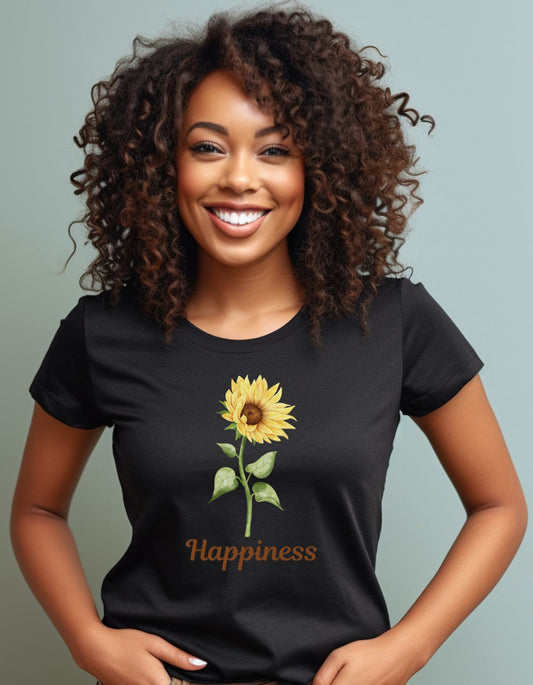 -Sunflower Shirt Wildflower shirt floral t-shirt Flower Gift for sister Summer Shirt Women Shirt Flower Shirt Graphic tee Happiness Sunflower