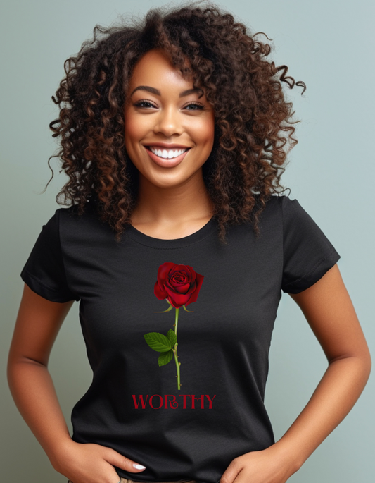 Worthy Rose Sweatshirt Selflove Selfcare Self Worth Worthy of Love Sweatshirt Rose For Her Floral Gifts Rose Gift Women Graphic Sweatshirt