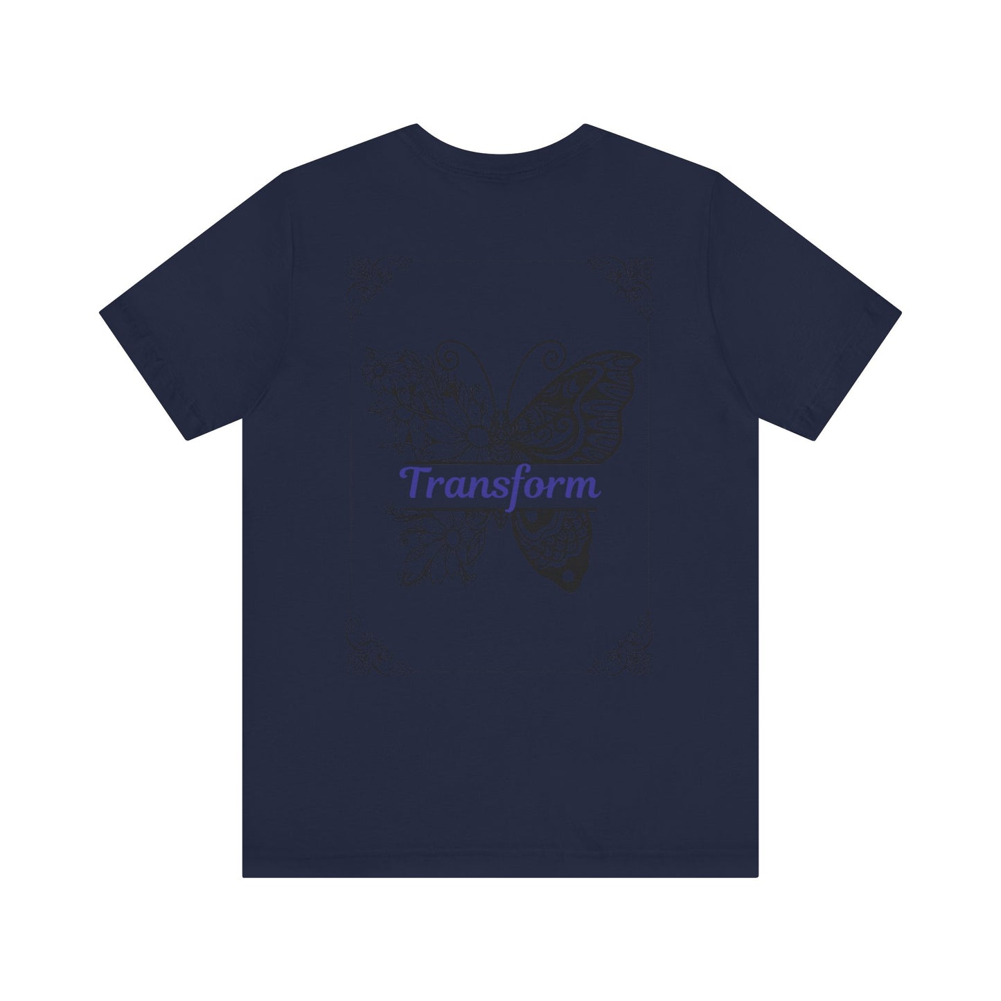 -Transform Black Butterfly Tshirt Butterfly Shirt Growth Transformation Selfcare Self Growth Women Minimalist Shirt Gift For Her Graphic Tee